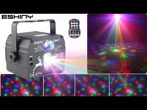 Видео: Лазерный проектор светомузыка ESHINY F2N6 Laser projector light and music