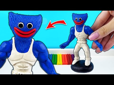 Видео: Хагги Вагги Стал Качком. Лепим Poppy Playtime из пластилина. Сильный Huggy Wuggy | Лепка ОК