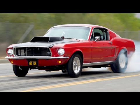 Видео: Старый добрый Mustang Fastback 630 л.с. 1968 года, собранный в гараже, ЗВЕРЬ [4K]