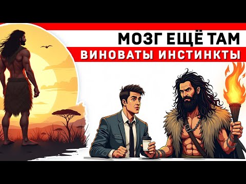 Видео: Почему твой мозг до сих пор живёт в пещере? | Инстинкты пещерного человека