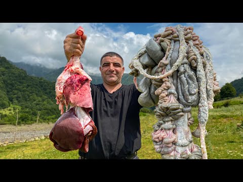 Видео: УНИКАЛЬНОЕ БЛЮДО Готовим из Бараньих Кишок КОКОРЕЦ по-азербайджански!