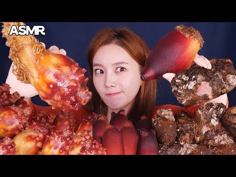 Видео: [ASMR] Special Sea Food🌊 Sea Squirt 3 kinds Три вида морских водорослей.
