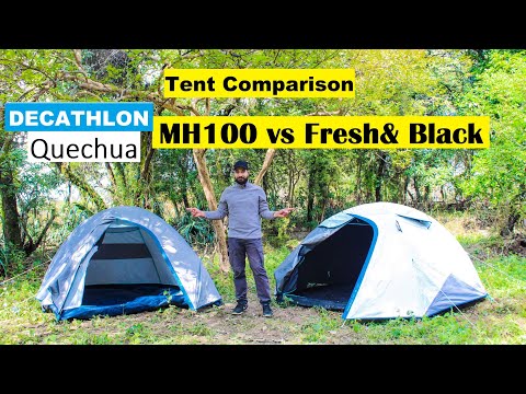 Видео: Decathlon Quechua MH100 против Fresh Black | Сравнение кемпинговых палаток | Обзор палаток MH100 ...