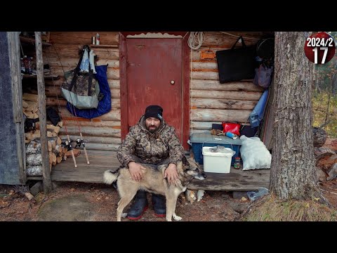 Видео: Как живут люди в тайге. Изба за 1000 км от людей. В горах выпал снег. Коптим рыбу. Сильные ветра 17с