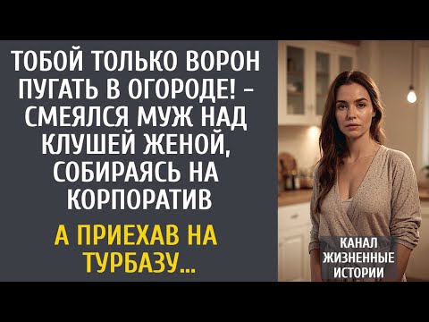 Видео: Тобой только ворон пугать в огороде! - смеялся муж над клушей женой, собираясь на корпоратив…