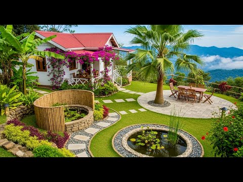 Видео: Уютный дизайн тропического двора: от скучного двора до захватывающего дух оазиса