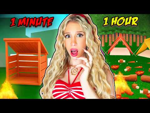 Видео: 1 минута против 10 минут против 1 часа ОП БАЗА в 99 НОЧЕЙ В ЛЕСУ...