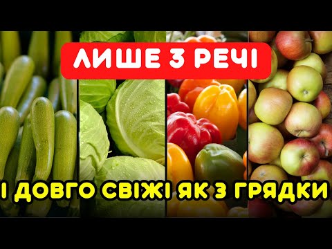 Видео: ЗБЕРІГАЮ ДО ВЕСНИ: капусту, кабачки, перець, яблука. ХВИЛИНА ДІЛА, 3 прості речі– місяці свіжості!