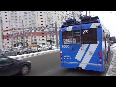Видео: Троллейбус Санкт-Петербурга 8-123: ТролЗа-5265.02 б.6000 по №23 (23.02.18)
