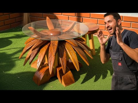 Видео: СМЕЛАЯ идея 47-летнего плотника (Стол с изящными изгибами!)