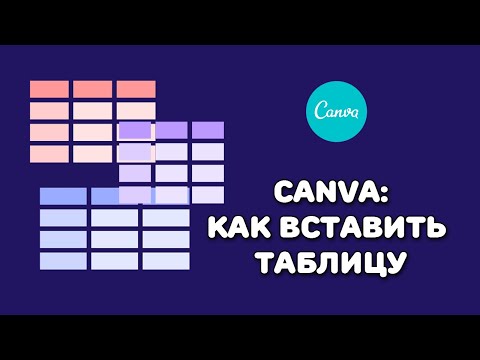 Видео: Canva: как вставить таблицу