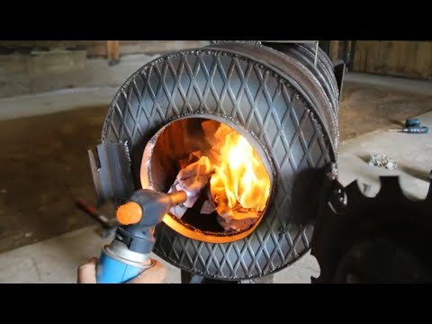 Видео: Как себя показала печь из автомобильных дисков? Чем топить дом и гараж?