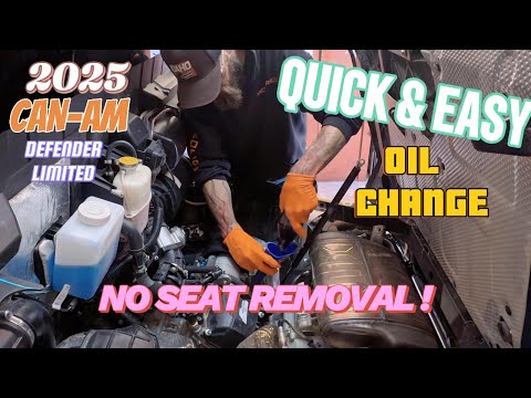 Видео: CAN-AM Defender Limited Замена масла (без снятия сиденья)