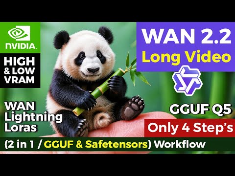 Видео: Генерация длинных видео WAN 2.2 в ComfyUI | Полный рабочий процесс ComfyUI с длинными видео #hype...