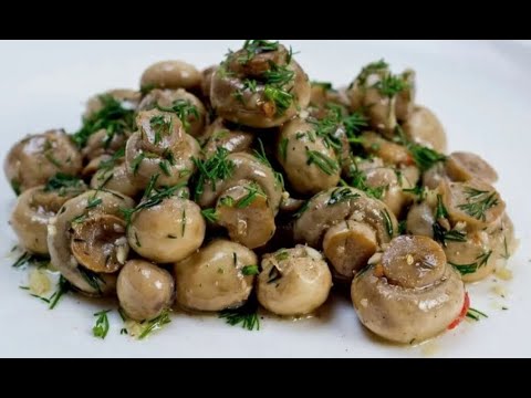 Видео: Быстрый засол шампиньонов! К празднику всегда успеете. Quick pickling of champignons!