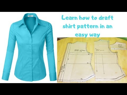 Видео: Как построить выкройку рубашки | Построение выкройки рубашки | Изготовление выкройки женской рубашки