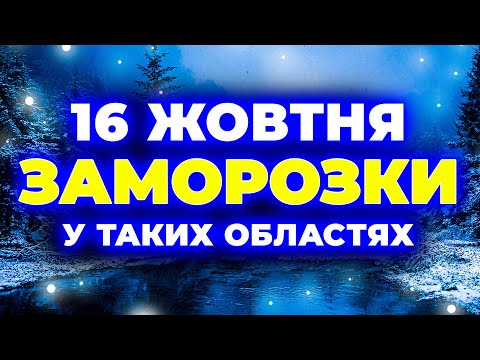 Видео: ЗАМОРОЗКИ у 8 областях, та Дощі у 17 областях | ПОГОДА НА ЗАВТРА - 16 ЖОВТНЯ