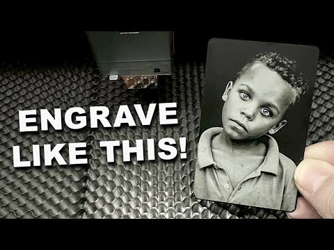 Видео: ПРОСТАЯ лазерная гравировка фотографий на анодированном алюминии! (Диодный лазер / Lightburn)