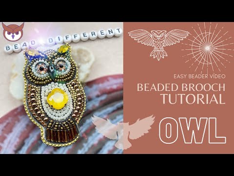 Видео: СОВА * брошь из бисера | процесс создания #DIY (18)
