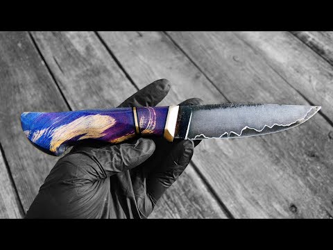 Видео: Ковка ножа из трех пластин стали и никеля