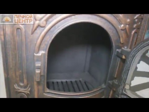 Видео: Печь камин чугунная Ambra
