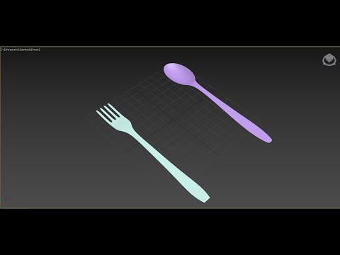 Видео: ТехРис. Работа в программе 3ds max. Каркасное моделирование (вилка, ложка).