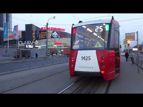 Видео: Трамвай Санкт-Петербурга 9-377: ЛМ-2008 б.1425 по №25 (26.04.19)