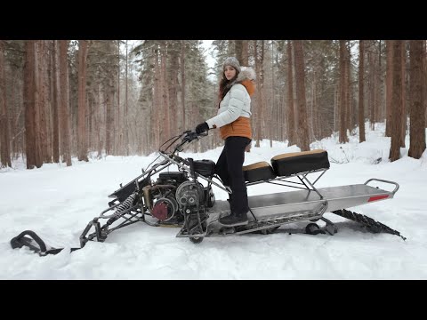 Видео: Самодельный снегоход "Мичиган" / Первый выезд!