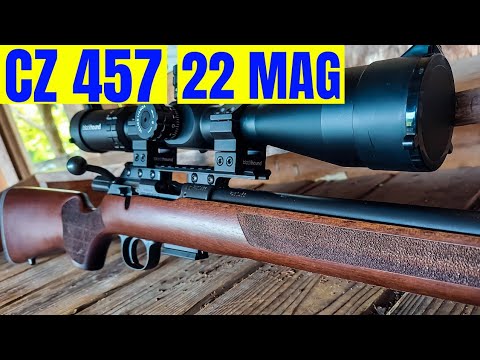 Видео: CZ 457 Varmint [ствол Bull Barrel] в калибре 22Mag — первые выстрелы и пристрелка