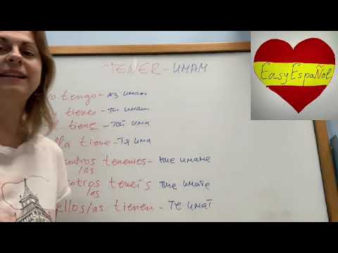 Видео: Лесен онлайн урок по испански 🇪🇸Глаголът “имам” на испански, сегашно време/ el verbo TENER