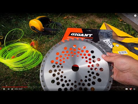 Видео: Gigant 255 мм 40Т диск для триммера.