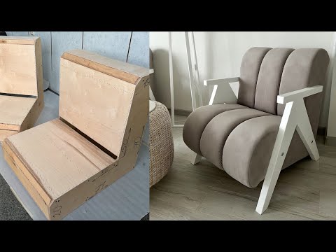 Видео: Процесс изготовления мягких кресел для дома DIY мягкая мебель для дома