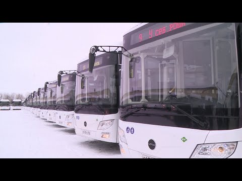 Видео: В Нижневартовске вышли на линию 80 новых автобусов