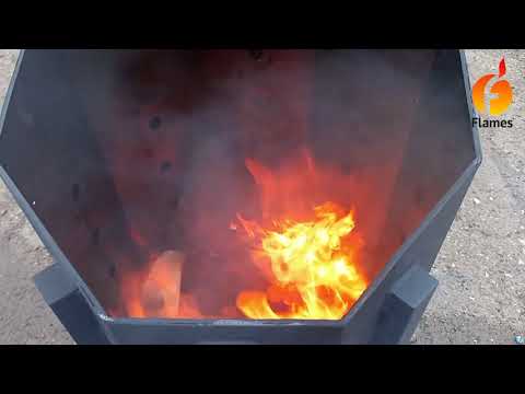 Видео: Печь для сжигания мусора Flames КАРАКУРТ