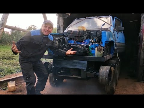 Видео: Ура первый запуск двигателя  на гусеничном вездеходе часть 10.