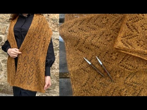 Видео: ШАРФ СПИЦАМИ! МАСТЕР КЛАСС! ПОДРОБНЫЙ ПОПЕТЕЛЬНЫЙ.