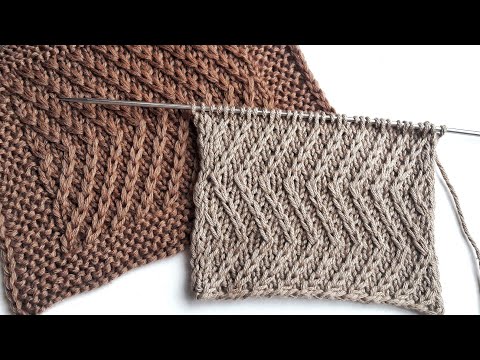 Видео: Аккуратные ЗИГЗАГИ на лицевой глади / Универсальный узор спицами