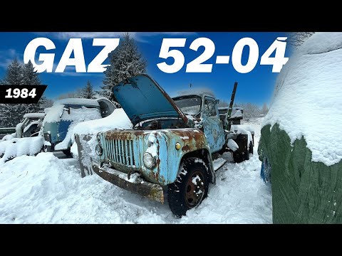 Видео: GAZ 52-04 (1984) - WINTER START after many years - ГАЗ 52-04