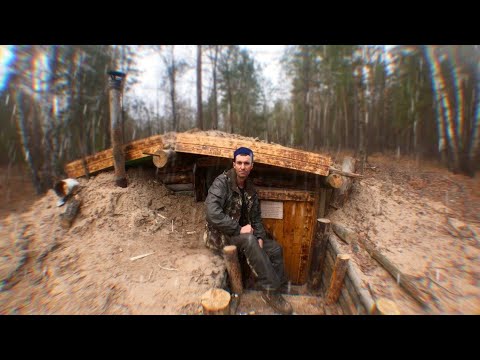 Видео: ВЕРНУЛСЯ В ЗЕМЛЯНКУ/ГРЕЮСЬ У ТЕПЛОЙ ПЕЧИ.