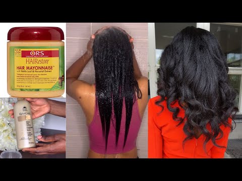 Видео: Протеиновая и увлажняющая процедура мытья волос на ослабленных волосах для максимального роста и ...