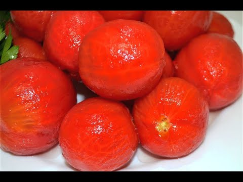 Видео: 🍅🍅🍅Обалденные Маринованные ПОМИДОРЫ без КОЖУРЫ за 1 сутки / Уже неделю едим и еще хочется !!! # 257