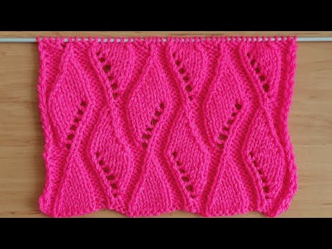 Видео: Просто и красиво! Ажурный узор спицами для джемпера, туники.