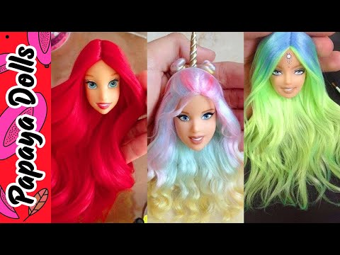 Видео: ВОЛОСЫ-МОЧАЛКА! КАК РАСПУТАТЬ ВОЛОСЫ КУКЛЫ? СТИЛЬНЫЕ КУДРЯШКИ и ГЛАДКИЕ ВОЛОСЫ ДЛЯ СТАРЫХ БАРБИ