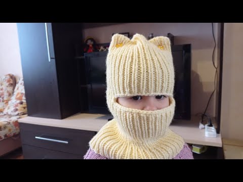 Видео: Детская балаклава с ушками#🧶🧣🧶