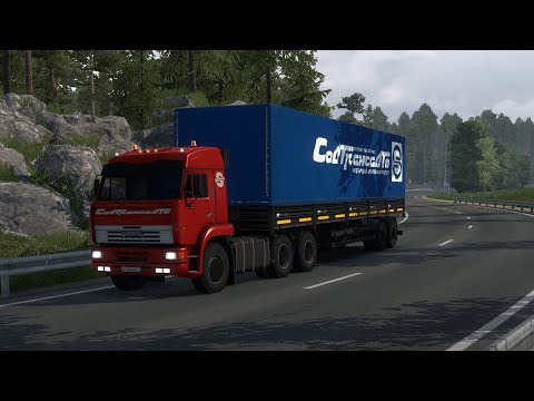 Видео: 961.2 / ETS 2 V1.49 / Русская сборка / КАМАЗ 6460 / на КАМАЗе в Финляндию.