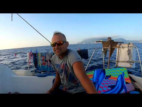 Видео: Переход Лаганас - Катаколо. Завершаем яхтенный сезон. Дельфины. Рыбалка