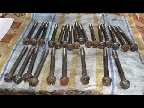 Видео: Ниссан Дизель-Ремонт головки дв fe6 (24 клапана) 4 часть