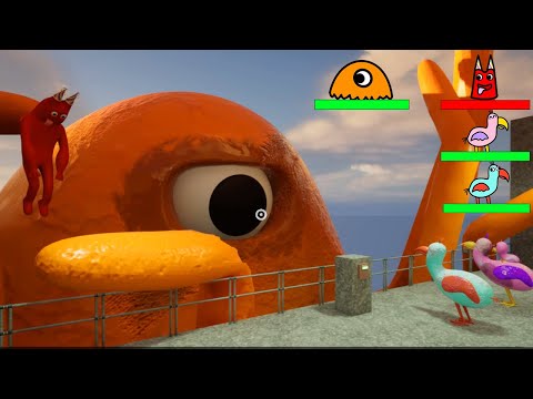 Видео: Новый мод Garten Of Banban 2-7! Все битвы за кулисами с полосой здоровья