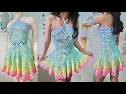 Видео: Урок по вязанию платья крючком | Платье Yllana для всех размеров