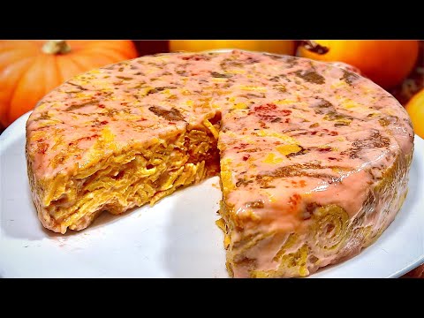 Видео: Торт из тыквы за 10 минут Десерт осени без духовки